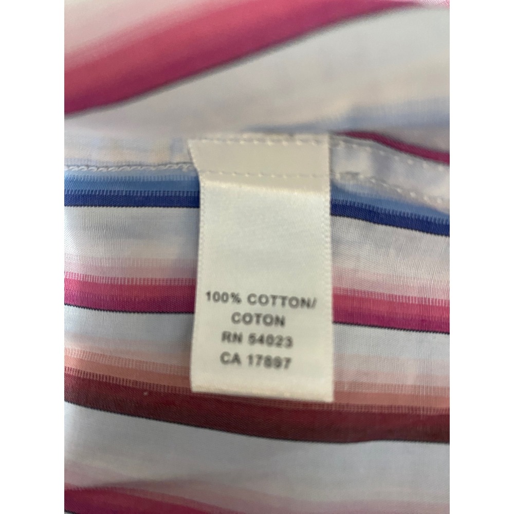 Banana Republic Mens Size 16 16 1/2 Striped‎ Long Sleeve Button Up Shirt  Spring - Picture 4 of 7